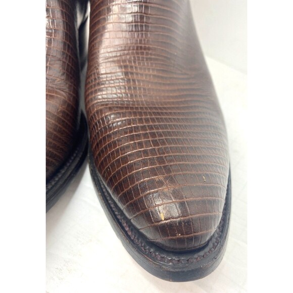 RUDEL BOTAS Brown Leather Western Boots Mens Size 26 EE/ Us 8 Mexico ❤️ - Picture 3 of 16